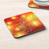 Elk perfect cadeau komt van boven, Kerstmis Bier Onderzetter (Linkerzijde)