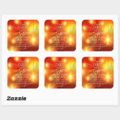 Elk perfect cadeau komt van boven, Kerstmis Vierkante Sticker (Vel)