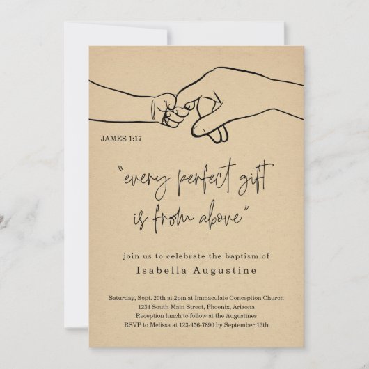 Elk perfect geschenk doop / doop kaart (Voorkant)