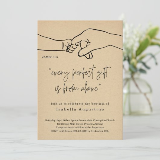 Elk perfect geschenk doop / doop kaart (Staand voorkant)