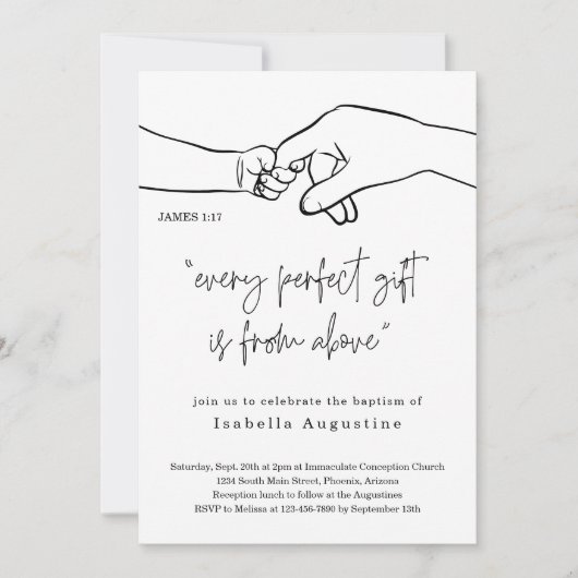 Elk perfect geschenk doop / doop kaart (Voorkant)