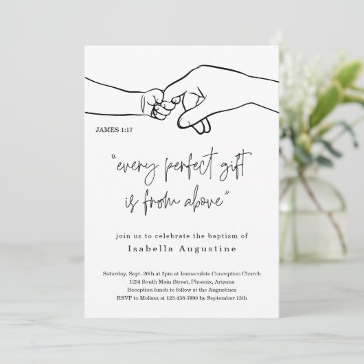 Elk perfect geschenk doop / doop kaart (Staand voorkant)