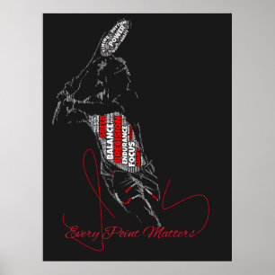 Elk Punt Telt Tennis Typografie Poster