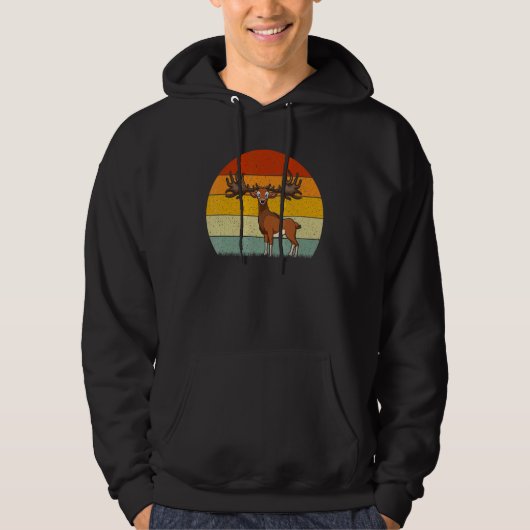 Elk  Retro Style Vintage Hoodie (Voorkant)