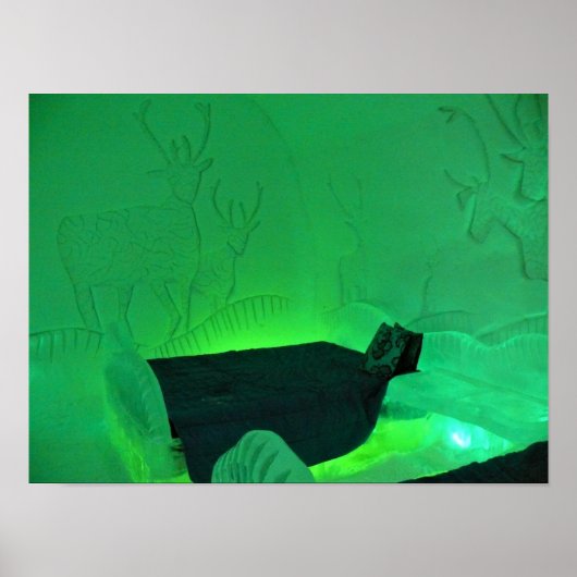 Elk Room in Hotel de Glace, Quebec, Canada Poster (Voorkant)