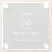 Elk roos heeft zijn doornidioom glazen onderzetter (Achterkant)