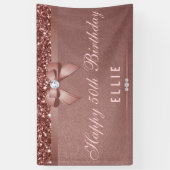 Elk Roos met gouden diamanten op de leeftijd Glitt Spandoek (Verticaal)