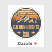 Elk Run Heights, Iowa, Verenigde Staten Sticker (Vel)