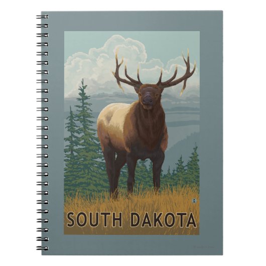 Elk Scene-South Dakota Notitieboek (Voorkant)
