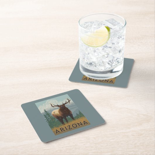 Elk SceneArizona Kartonnen Onderzetters (Insitu)
