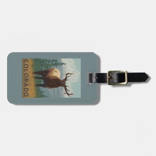 Elk SceneColorado Bagagelabel (Voorkant horizontaal)