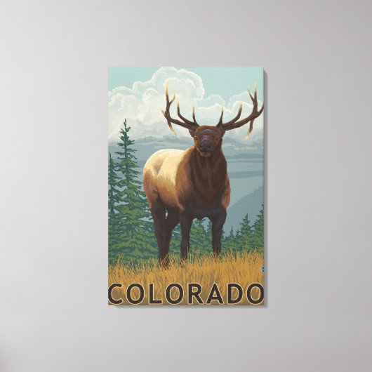 Elk SceneColorado Canvas Afdruk (Voorkant)