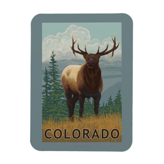 Elk SceneColorado Magneet (Verticaal)
