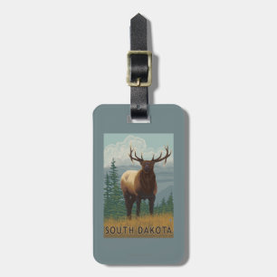 Elk SceneSouth Dakota Bagagelabel