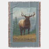 Elk SceneSouth Dakota Deken (Voorkant Verticaal)