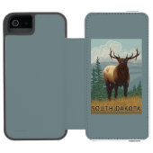 Elk SceneSouth Dakota Incipio iPhone Portemonnee Hoesje (Agenda Open)