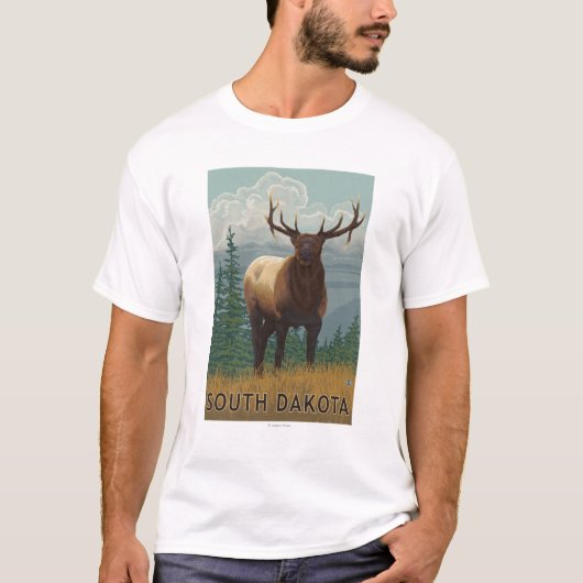 Elk SceneSouth Dakota T-shirt (Voorkant)