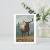 Elk SceneWyoming Briefkaart (Staand voorkant)