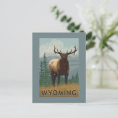 Elk SceneWyoming Briefkaart (Staand voorkant)