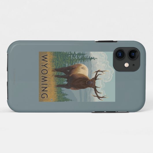 Elk SceneWyoming Case-Mate iPhone Case (Achterkant (horizontaal))