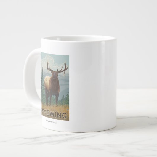 Elk SceneWyoming Grote Koffiekop (Links)