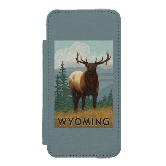 Elk SceneWyoming Incipio iPhone Portemonnee Hoesje (Voorkant Agenda)