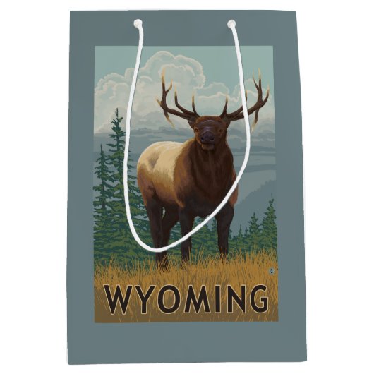 Elk SceneWyoming Medium Cadeauzakje (Voorkant)