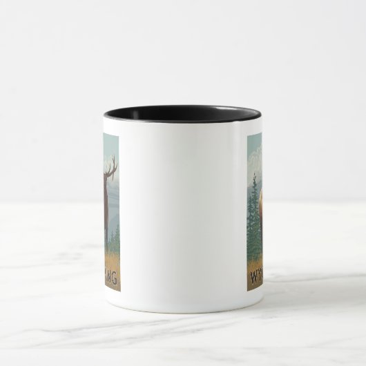 Elk SceneWyoming Mok (Midden)