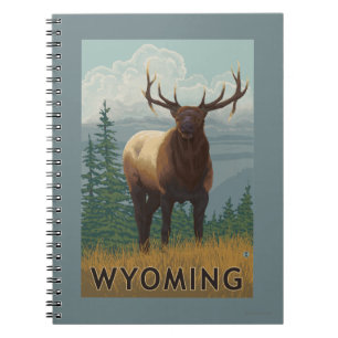Elk SceneWyoming Notitieboek