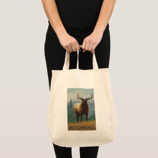 Elk SceneWyoming Tote Bag (Voorkant (product))