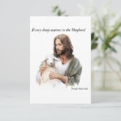 Elk schaap is belangrijk voor de herder bedankkaart (Staand voorkant)
