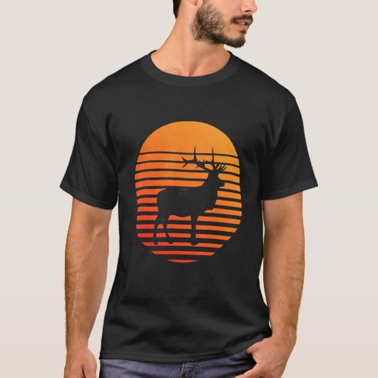 Elk Shadow Silhouette voor een zon T-shirt (Voorkant)