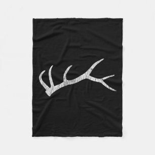 Elk Shed Rack Horn Hunting Fleece Deken