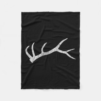 Elk Shed Rack Horn Hunting Fleece Deken