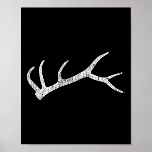 Elk Shed Rack Horn Hunting Poster (Voorkant)