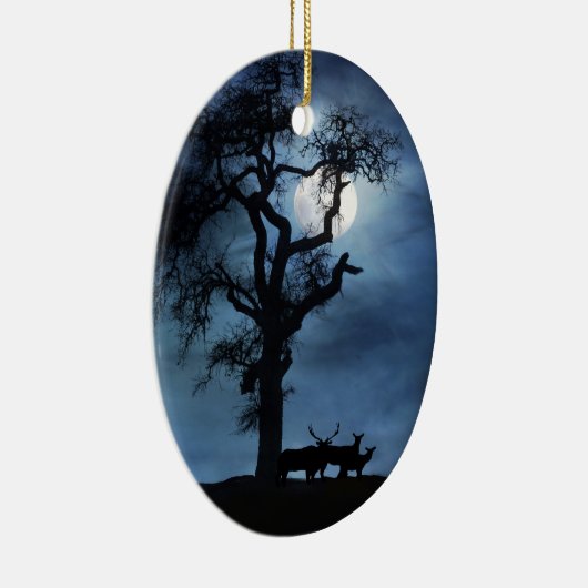 Elk Silent Night Xmas Ornament (Rechts)