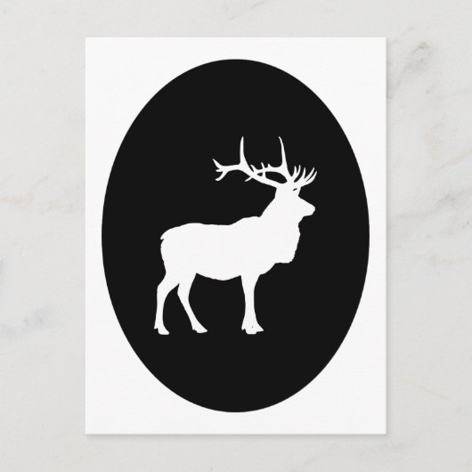 Elk Silhouet Briefkaart (Voorkant)