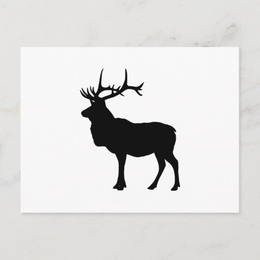 Elk Silhouet Briefkaart (Voorkant)