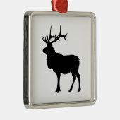 Elk Silhouet Metalen Ornament (Rechts)