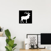 Elk Silhouet Poster (Thuiskantoor)