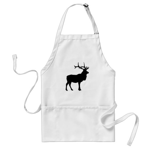 Elk Silhouet Standaard Schort (Voorkant)