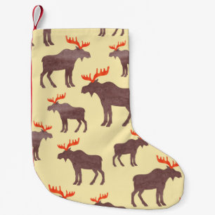 elk silhouet, waterverf kleine kerstsok