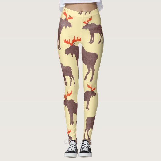 elk silhouet, waterverf leggings (Voorkant)