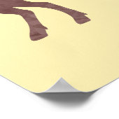  elk silhouet, waterverf poster (Hoek)