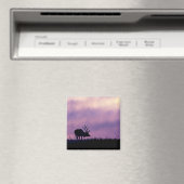 Elk Silhouette bij Sunset Magnet (Insitu (Vaatwasser))