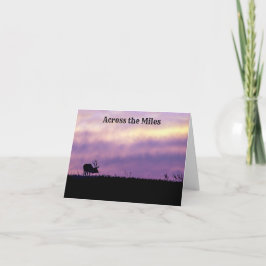 Elk Silhouette bij Zonsondergang Denken aan jou Bedankkaart