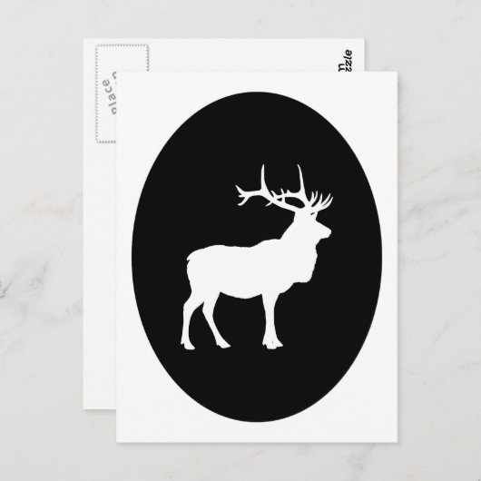 Elk Silhouette Briefkaart (Voorkant / Achterkant)
