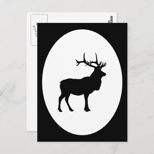 Elk Silhouette Briefkaart (Voorkant / Achterkant)