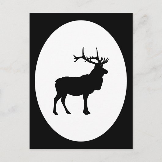Elk Silhouette Briefkaart (Voorkant)
