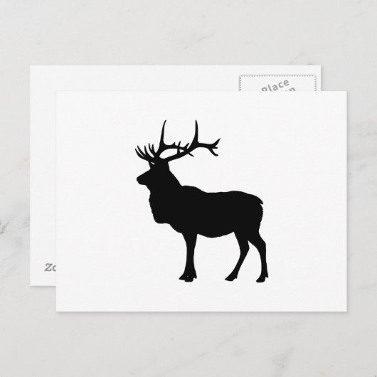 Elk Silhouette Briefkaart (Voorkant / Achterkant)